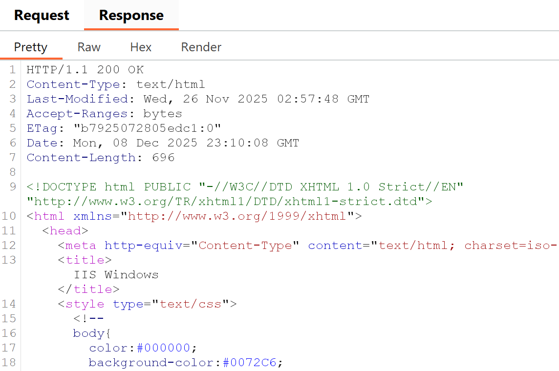 Response without Server header