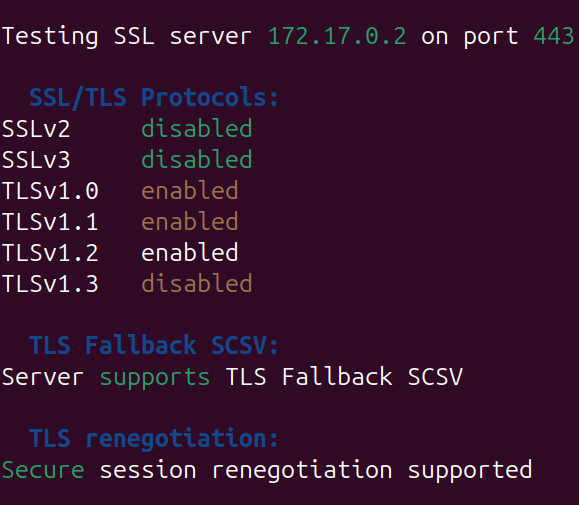 Apache scan TLS 1.0 1.1