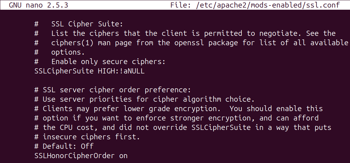 SSLCipherSuite allowlist
