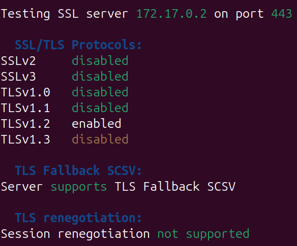 Apache TLS scan clean