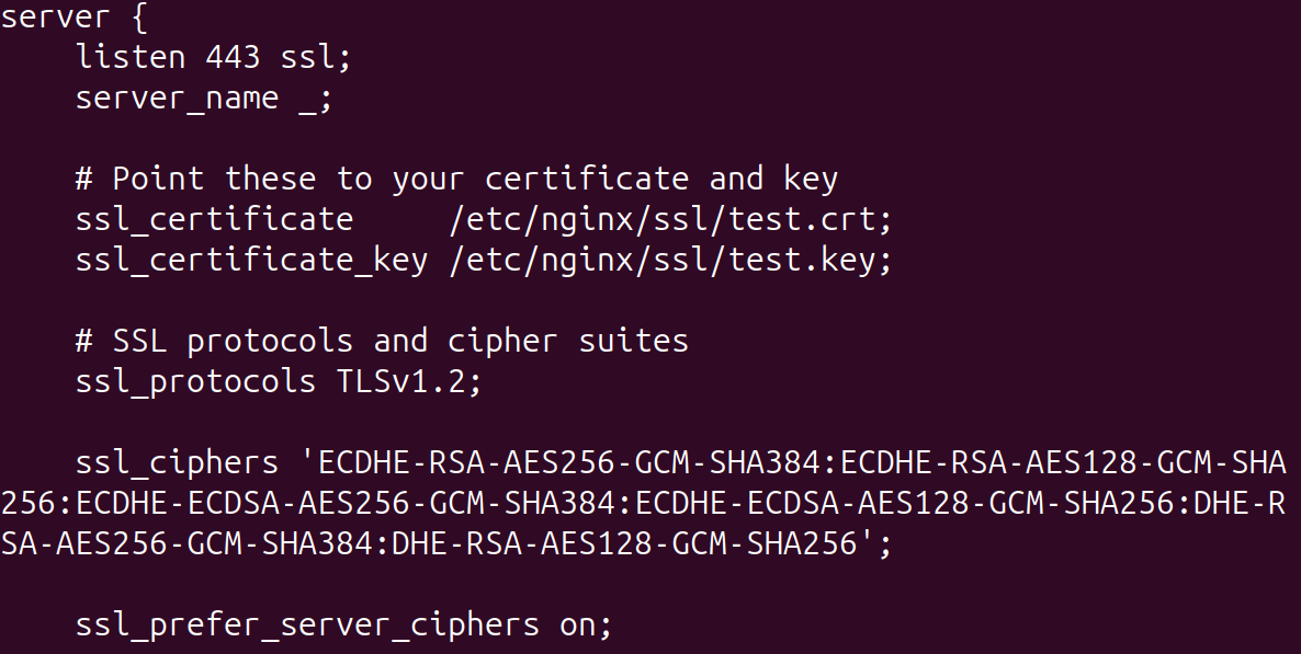 Nginx ssl_ciphers